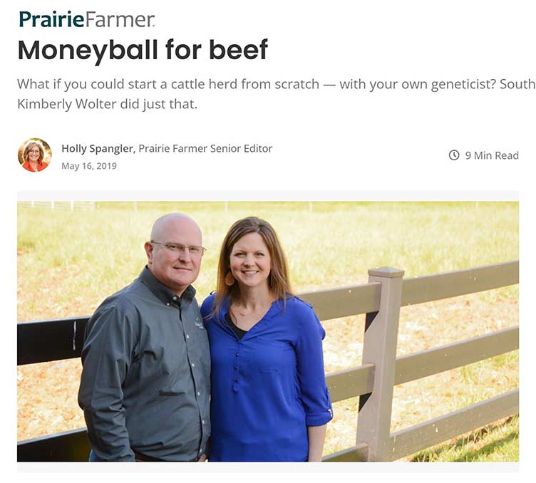 Bradley and Kimberly Wolter Moneyball for Beef